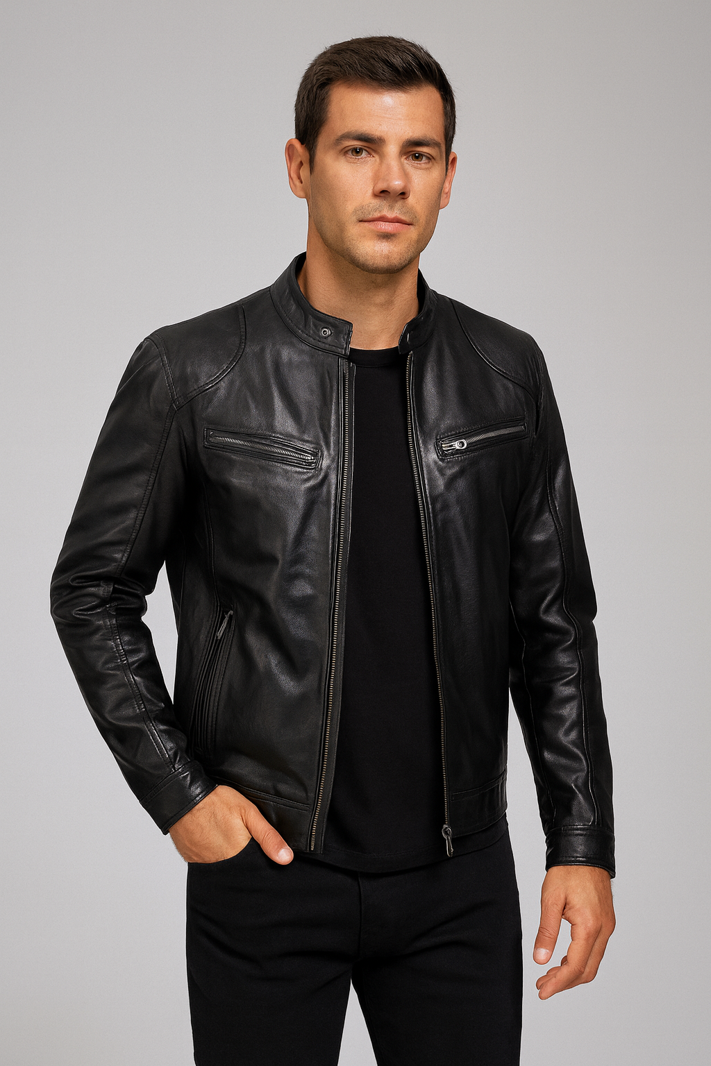 Roma | Chaqueta de cuero elegante