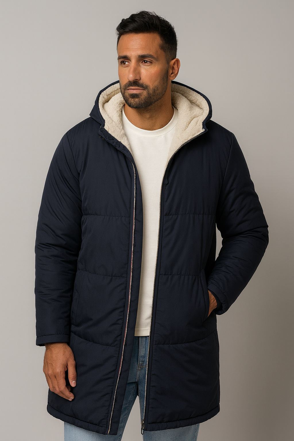 Mario | Chaqueta larga reversible