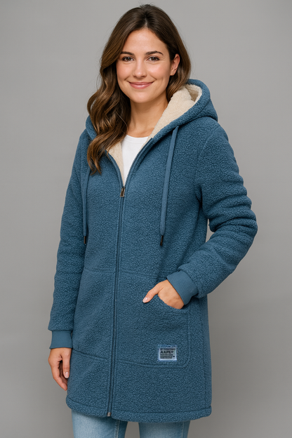 Virginia | Chaqueta larga polar elegante