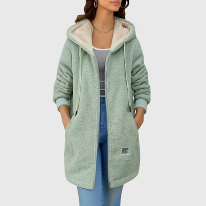 Virginia | Chaqueta larga polar elegante