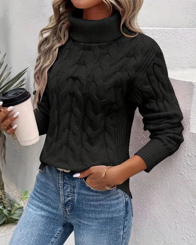 Jade | Jersey cómodo de punto con cuello alto